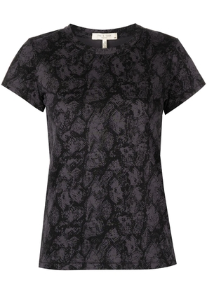 rag & bone all-over snake-print T-shirt - Black