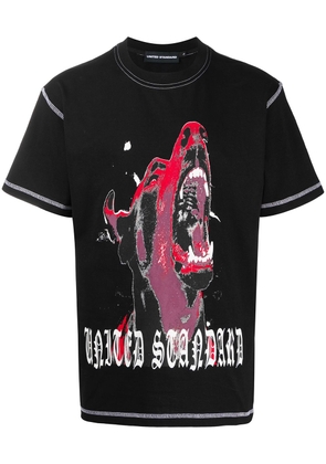 United Standard barking dog logo T-shirt - Black