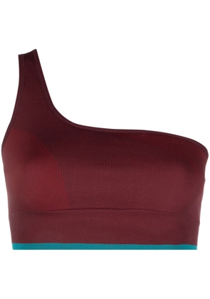 Outdoor Voices seamless one-shoulder sports bra - Red