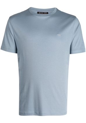 Michael Kors embroidered-logo cotton T-shirt - Blue