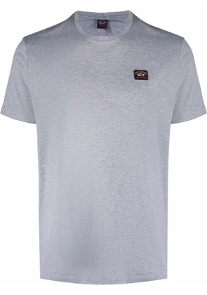 Paul & Shark logo-patch cotton T-shirt - Grey