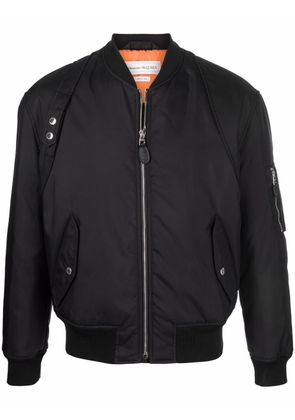 Alexander McQueen harness bomber jacket - Black
