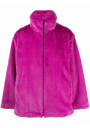 A BETTER MISTAKE faux-fur zip-up jacket - Pink