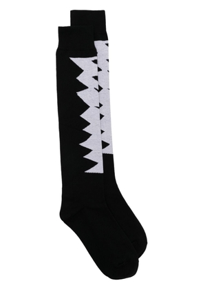 Comme des Garçons Homme Plus patterned intarsia-knit cotton socks - Black
