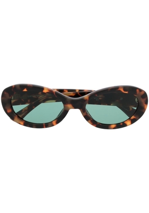 DRIES VAN NOTEN tortoise round-frame sunglasses - Brown