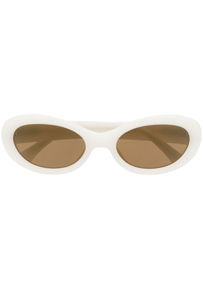 DRIES VAN NOTEN round-frame tinted sunglasses - White