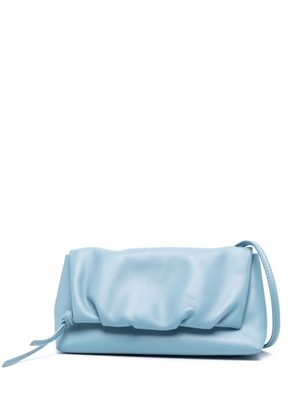 DRIES VAN NOTEN ruched leather crossbody bag - Blue