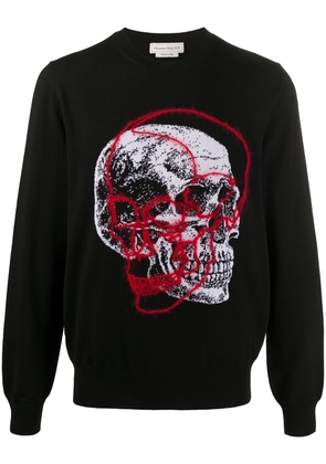 Alexander McQueen skull motif knitted jumper - Black