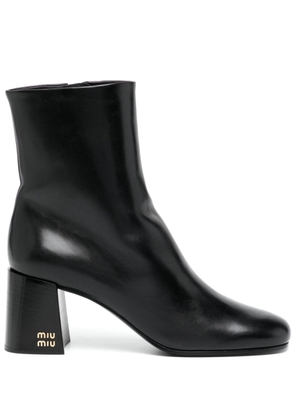 Miu Miu 65mm leather ankle boots - Black