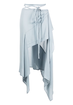 Acne Studios draped asymmetric midi skirt - Blue