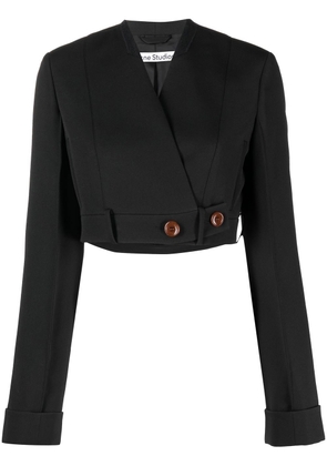Acne Studios cropped fitted blazer - Black