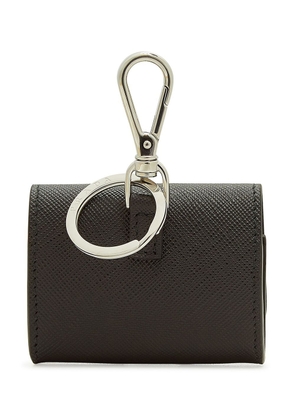 Prada leather keyring wallet - Black