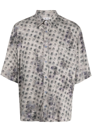 Acne Studios floral-print short-sleeve shirt - Grey
