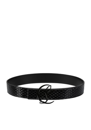 Christian Louboutin Cl Logo Patent Leather Belt