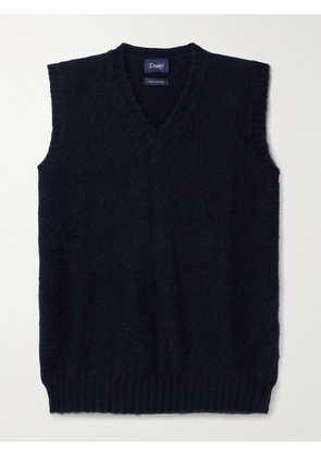 Drake's - Brushed Wool Sweater Vest - Men - Blue - S