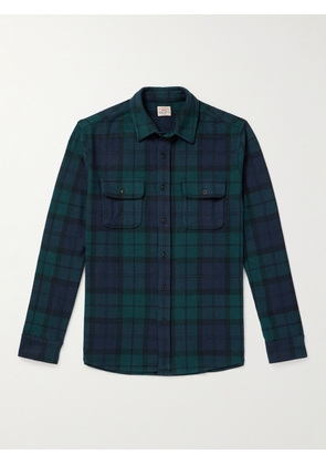 Faherty - Legend Checked Brushed-Flannel Shirt - Men - Blue - S