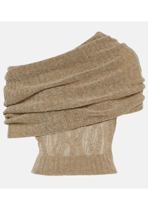 Jean Paul Gaultier x KNWLS off-shoulder wool-blend top