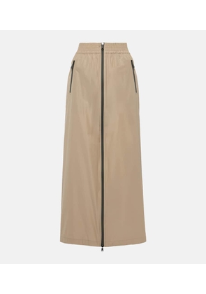 Brunello Cucinelli Zip-up taffeta maxi skirt