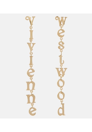 Vivienne Westwood Raimunda logo drop earrings