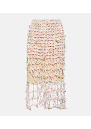 Susan Fang Beaded crochet midi skirt