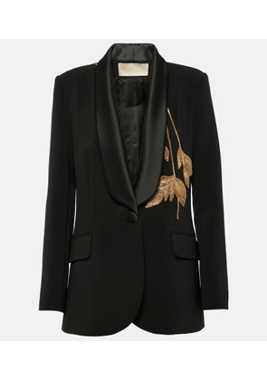 Elie Saab Embellished cady tuxedo jacket