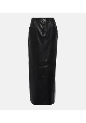 Stouls Beth leather midi skirt