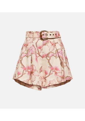 Zimmermann Matchmaker floral linen shorts