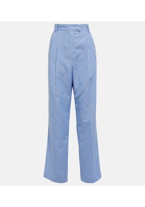 The Frankie Shop Bea pinstriped high-rise cotton suit pants