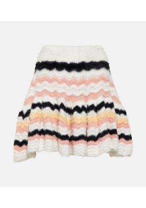 Susan Fang Striped flared knit skirt