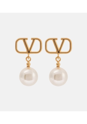 Valentino VLogo faux pearl earrings