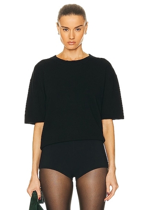 SABLYN Miler Cashmere Top in Black - Black. Size L (also in M, XS).
