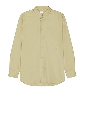 Burberry Long Sleeve Chest Pocket Shirt in Hunter - Tan. Size L (also in M, S, XL/1X).