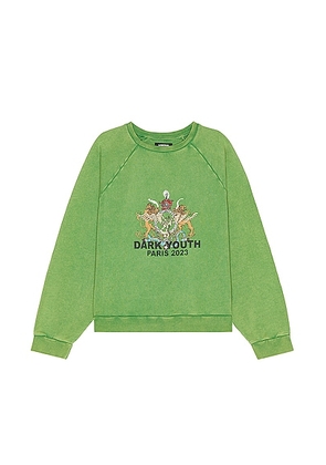 Liberal Youth Ministry Sunwashed Sweatshirt in Green - Green. Size L (also in M, XL/1X).
