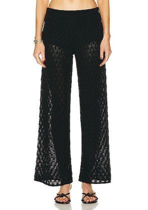 Cult Gaia Jayla Knit Pant in Black - Black. Size L (also in M, XS).