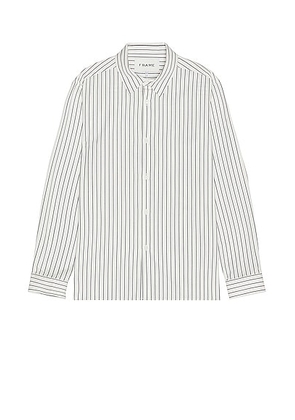 FRAME Classic Stripe Shirt in Navy Stripe & Nast - White. Size L (also in ).