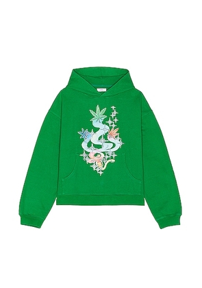 ERL Mens Printed Hoodie Knit in GREEN - Green. Size L (also in M, XL/1X).