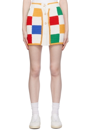 Casablanca Multicolor Button Mini Skirt