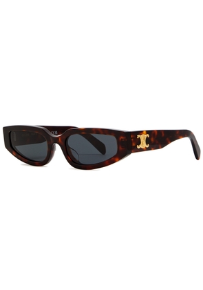 Celine Rectangle-frame Sunglasses - Brown Havana