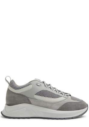 Cleens Essential Runner Panelled Suede Sneakers - Grey - 42 (IT42 / UK8)
