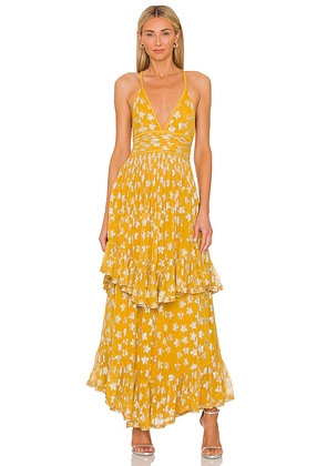 ROCOCO SAND Vega Dress in Yellow. Size S.