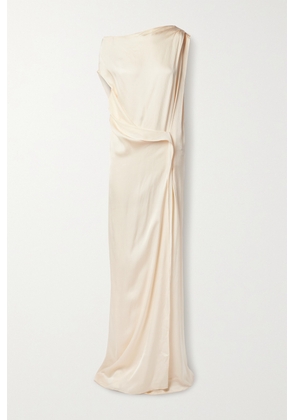 BONDI BORN - + Net Sustain Ardea Draped Seersucker Maxi Dress - Off-white - x small,small,medium,large,x large