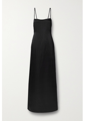 BONDI BORN - + Net Sustain Faro Open-back Satin Maxi Dress - Black - x small,small,medium,large,x large