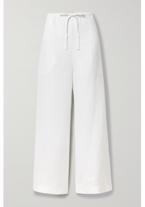 BONDI BORN - + Net Sustain Delphi Organic Linen Straight-leg Pants - White - x small,small,medium,large,x large