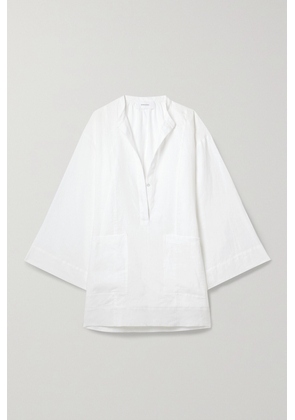 BONDI BORN - + Net Sustain Leiden Organic Linen Mini Dress - White - x small,small,medium,large,x large