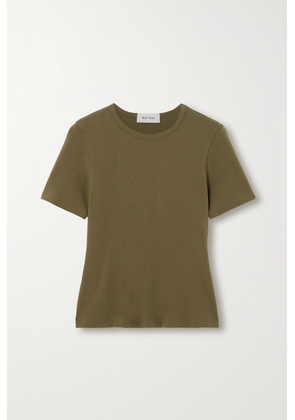 Matteau - + Net Sustain Organic Cotton-blend Jersey T-shirt - Green - 1,2,3,4,5