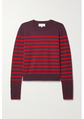La Ligne - Lean Lines Striped Cashmere Sweater - Purple - x small,small,medium,large,x large