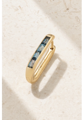 Foundrae - Fob 18-karat Gold Topaz Single Hoop Earring - Blue - One size