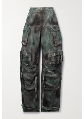 The Attico - Fern Distressed Printed Cotton-canvas Straight-leg Cargo Pants - Multi - 24,25,26,28,29