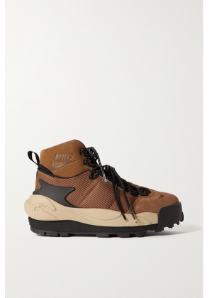 Nike - + Sacai Magmascape Sp Suede-trimmed Mesh Sneakers - Brown - US4,US4.5,US5,US5.5,US6,US6.5,US7,US7.5,US8,US8.5,US9,US9.5,US10,US10.5