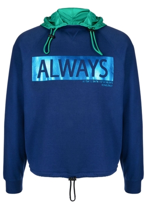 Valentino Garavani Always layered-effect cotton hoodie - Blue